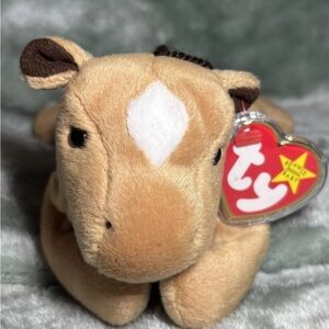 Ty Beanie Baby Derby Horse Plush Star Yarn Mane 1995 Retired PE W/Tags RARE